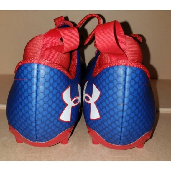 Under Armour Nitro Low Top Football Shoes Blue Red Men\'s Size 10 NWOB